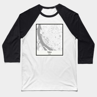 Map of Tallinn - Estonia Baseball T-Shirt